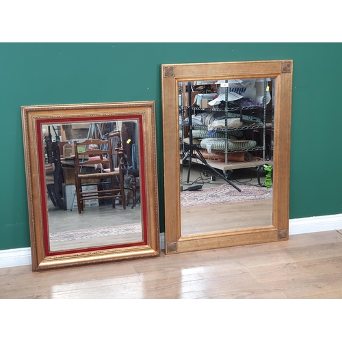 29 - Two gilt framed Wall Mirrors, 3ft 7in x 2ft 7in and 3ft x 2ft 5in