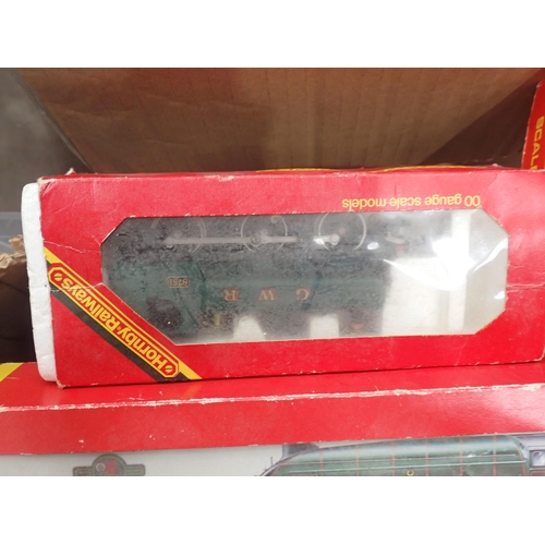 324 - A part boxed Hornby 00 gauge A4 'Mallard' Locomotive, boxed Hornby 0-6-0T Pannier Tank, boxed Hornby... 