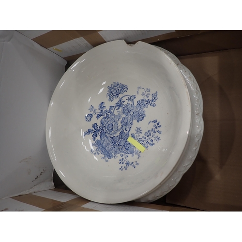 342 - Two boxes of Wash Bowls and Candle Holders