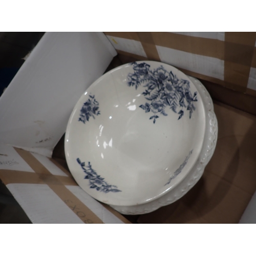 342 - Two boxes of Wash Bowls and Candle Holders