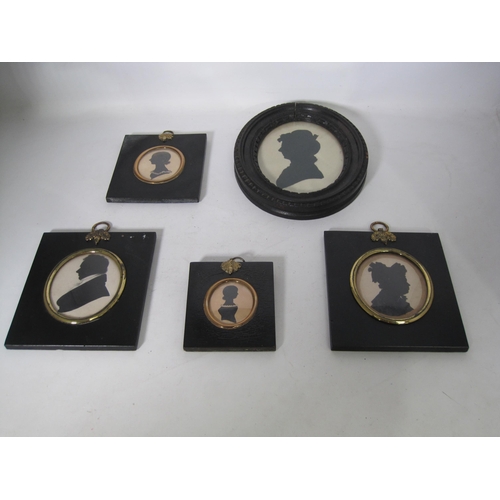 412 - A collection of 19th Century Silhouettes and Portrait Miniatures (qty)