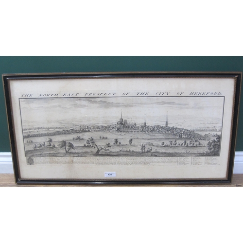 420 - SAMUEL & NATHANIEL BUCK. The North-East Prospect of the City of Hereford, engraving, pl. 12 x 31½in