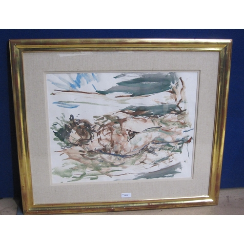 422 - MAURICE COCKRILL, R.A., 'Daphne', a figure study, signed and dated 85, and titled verso, watercolour... 