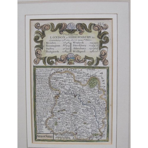 431 - The Road from Bristol to Westchester (sic); and The Road from London to Shrewsbury, engraved Maps, c... 