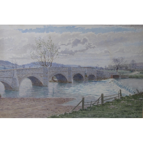 433 - G.G. BRANSCOMBE. Views of Leintwardine, signed and dated 1920 and 1921 respectively, watercolours, 9... 