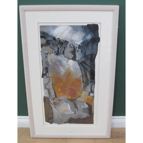 446 - DAVID SPURRIER RBA. 'Below the Tors', mixed media, including pastel and charcoal, 32 x 14in; and one... 