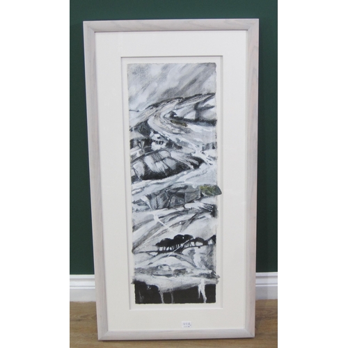 446 - DAVID SPURRIER RBA. 'Below the Tors', mixed media, including pastel and charcoal, 32 x 14in; and one... 