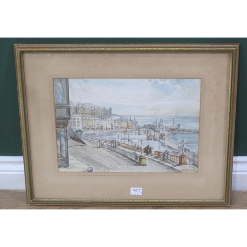 447 - N.C. WHEELER. Harbour View, signed watercolour, 12 x 14in; and two early 20th Century watercolours b... 