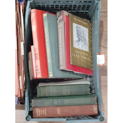 464 - Six boxes of Books including books relating to India, Pamphlets on socialism, Syria, Birds, Hunting,... 