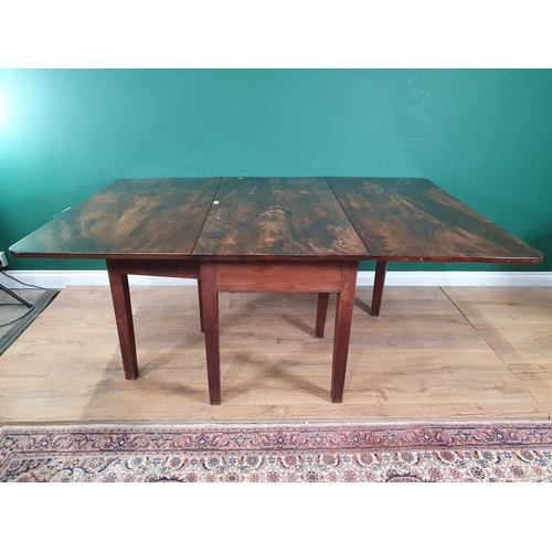 478 - A large Georgian mahogany dropleaf Table with rectangular top raised on squared supports, 6ft x 4ft ... 