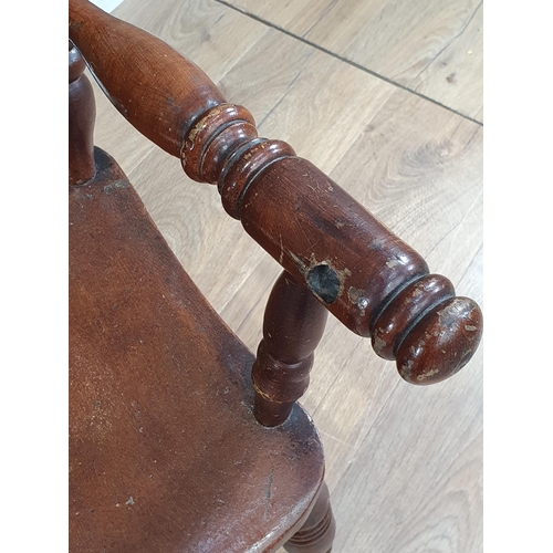 496 - Two antique Childs Chairs one with a painted finish.