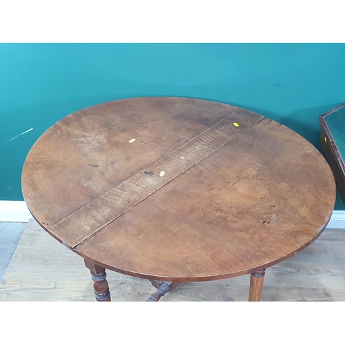 5 - A 19th Century Inlaid Mahogany fold-over Card Table 2ft 3