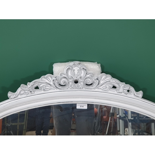 514 - A modern white painted Over mantle Mirror, two modern Radiator Covers, two Wall Lanterns, etc.