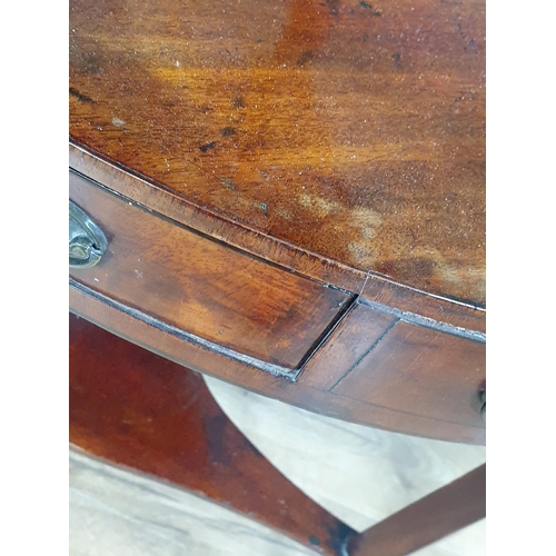 533 - A 19th Century mahogany corner Washstand and an Edwardian oval two tier Table.