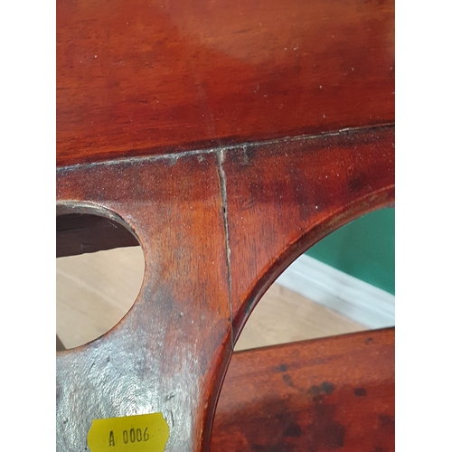 533 - A 19th Century mahogany corner Washstand and an Edwardian oval two tier Table.