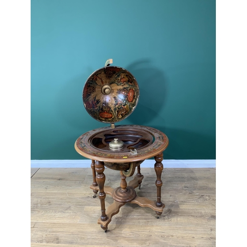 539 - A reproduction Library Globe on stand 3ft H x 2ft 4in D