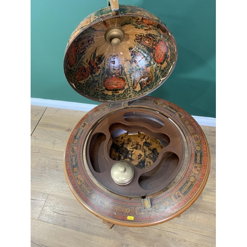 539 - A reproduction Library Globe on stand 3ft H x 2ft 4in D