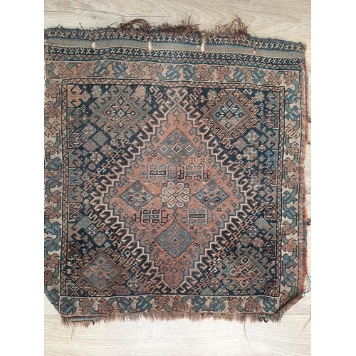 547 - Two old Persian Saddle Bag Rugs 2ft x 1ft 11in