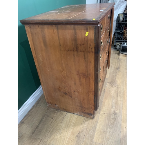 551 - An oak three tier Buffet fitted two drawers on barley twist supports, 3ft W x 3ft 3