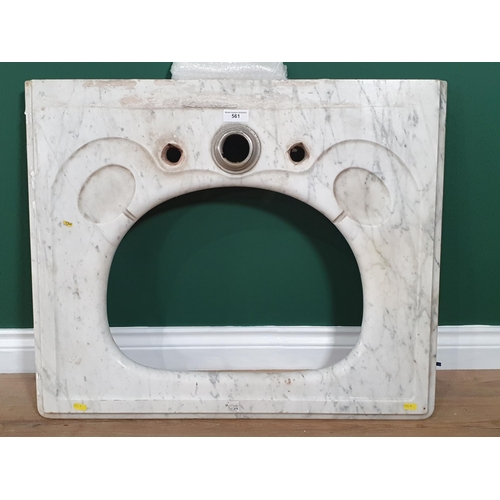 561 - A marble Sink Surround 2ft 6in x 2ft 1in