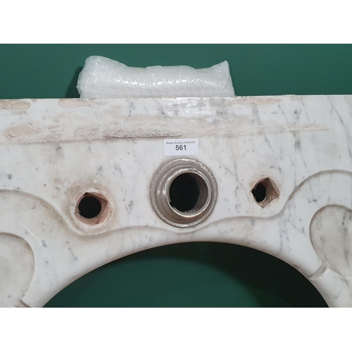 561 - A marble Sink Surround 2ft 6in x 2ft 1in