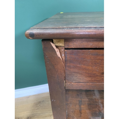 562 - A 19th Century mahogany Side Table fitted single drawer 2ft 8in W x 2ft 8in H