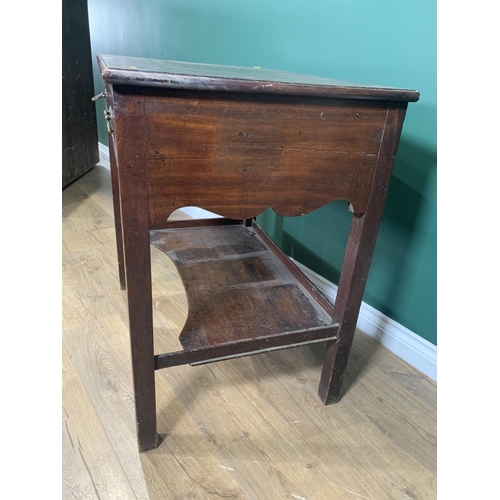 562 - A 19th Century mahogany Side Table fitted single drawer 2ft 8in W x 2ft 8in H