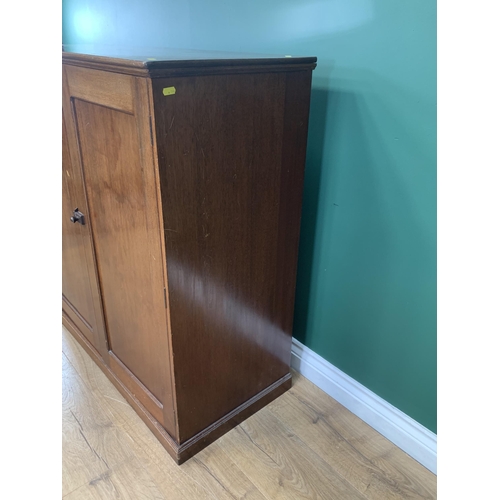 579 - A mahogany two door Cupboard 3ft 3in H x 3ft W