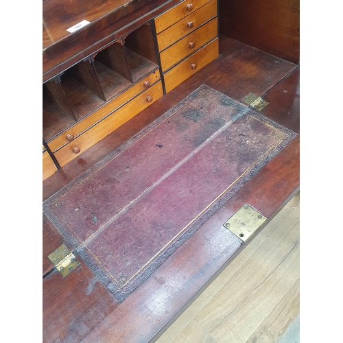 587 - A Victorian mahogany Secretaire Bookcase fitted pair of glazed doors 7ft 8in H x 3ft 7in W