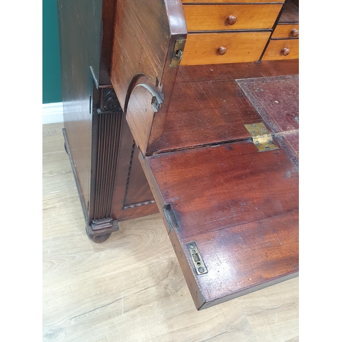 587 - A Victorian mahogany Secretaire Bookcase fitted pair of glazed doors 7ft 8in H x 3ft 7in W