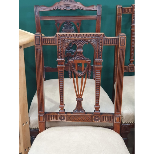 603 - A beechwood Kitchen Unit and five Victorian Single Chairs