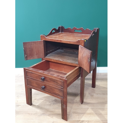 634 - A 19th Century mahogany Bedside Stand 2ft 9in H x 1ft 10in W