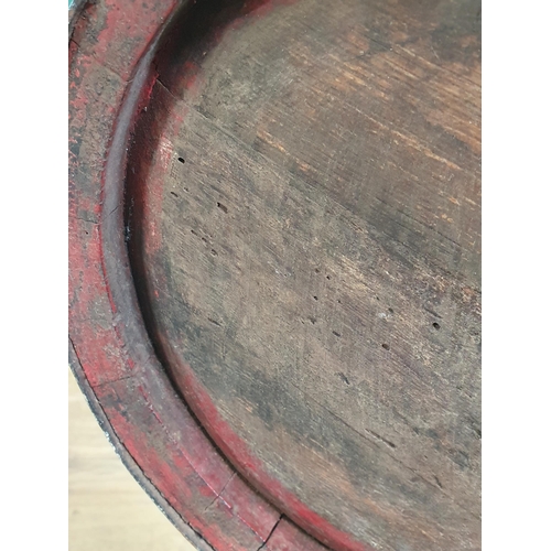 649 - A coopered oak Barrel on stand