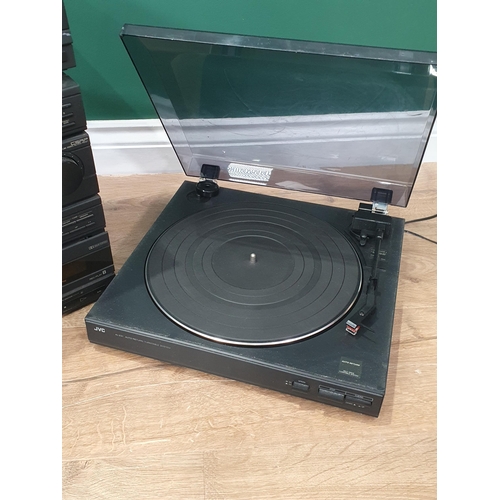 659 - A JVC Music System with Turntable. Passed PAT