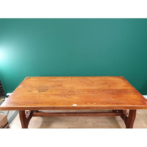 713 - A Spanish style oak Refectory Table 6ft L x 2ft 6in H