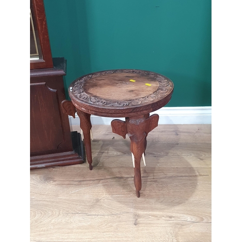 734 - A mahogany cased Grandmother Clock with silvered chapter ring and arched dial by Wood & Sons 5ft 7in... 