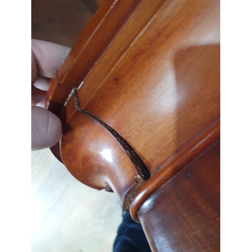 747 - A Victorian walnut glazed Bookcase, the base fitted drawers and cupboard doors on plinth base, 6ft 1... 