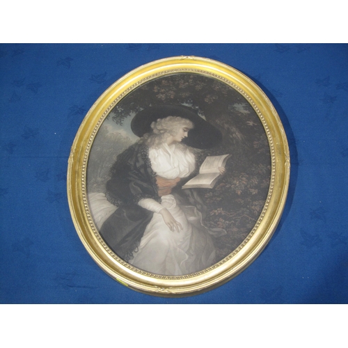 763 - AFTER GEORGE MORLAND. Amelia; Delia, colour mezzotints, oval, 26 x 15in; a pair (2)