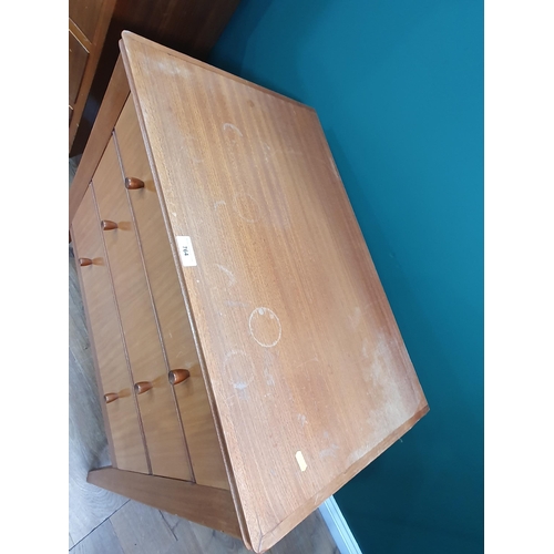 764 - Two teak three drawers Chests, 2ft 10