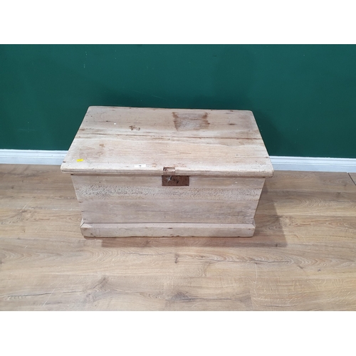 78 - A rustic pine Blanket Box, 2ft 10in