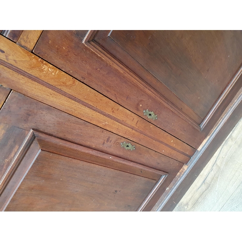 796 - A Victorian walnut Cupboard fitted two frieze drawers above two doors 4ft W x 2ft 11in H