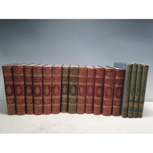 809 - A box of leather bound Volumes of Strand Magazine and four Volumes of The Victorian Empire