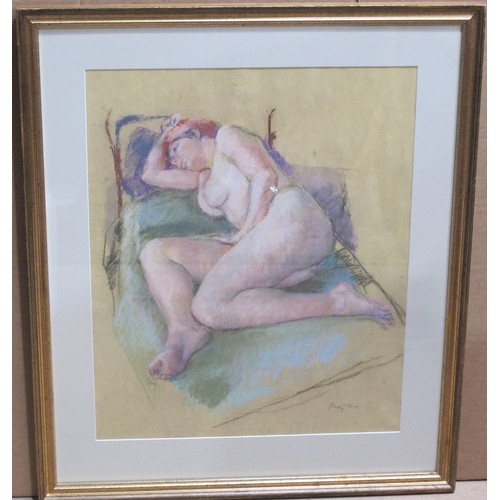 408 - DOROTHY KING, RBA  A Model reclining, signed, pastel, 19½ x 15½in. Provenance: The artist's studio, ... 