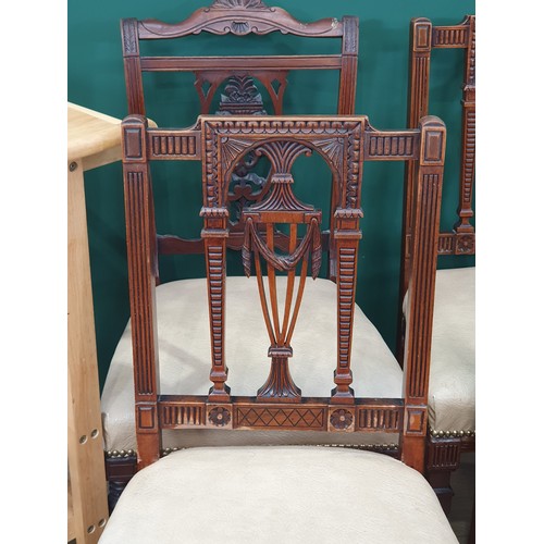 529 - A beechwood Kitchen Unit and five Victorian Single Chairs