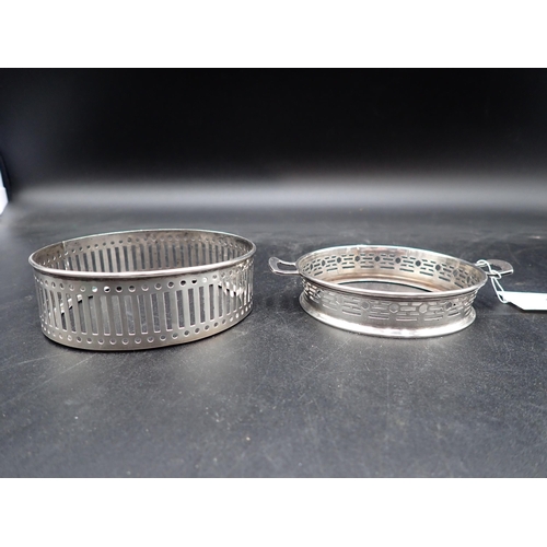 132 - Two silver pierced circular Dish Holders