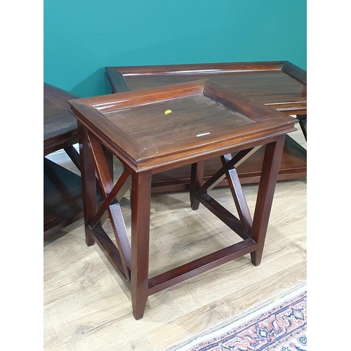 35 - A pair of reproduction mahogany Coffee Tables 3ft 4