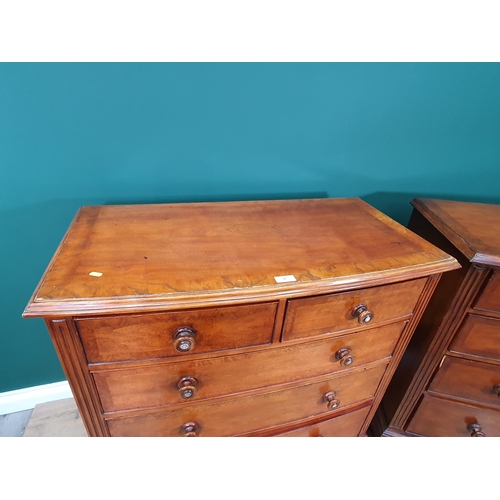 37 - A pair of Reproduction Chests of two short and three long Drawers, 3ft 4