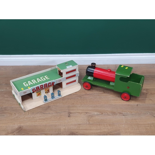 43 - A painted wooden Toy Train by 