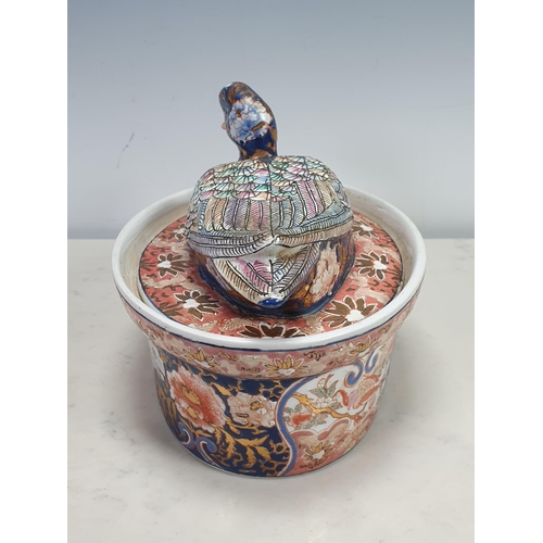 490 - An Imari patterned Duck Tureen, 9