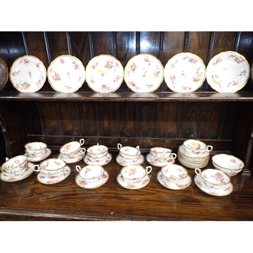 51 - A Hammersley & Co china part Tea Service decorated Dresden sprays etc. viz; 8 Plates, 19 Cups and Sa... 